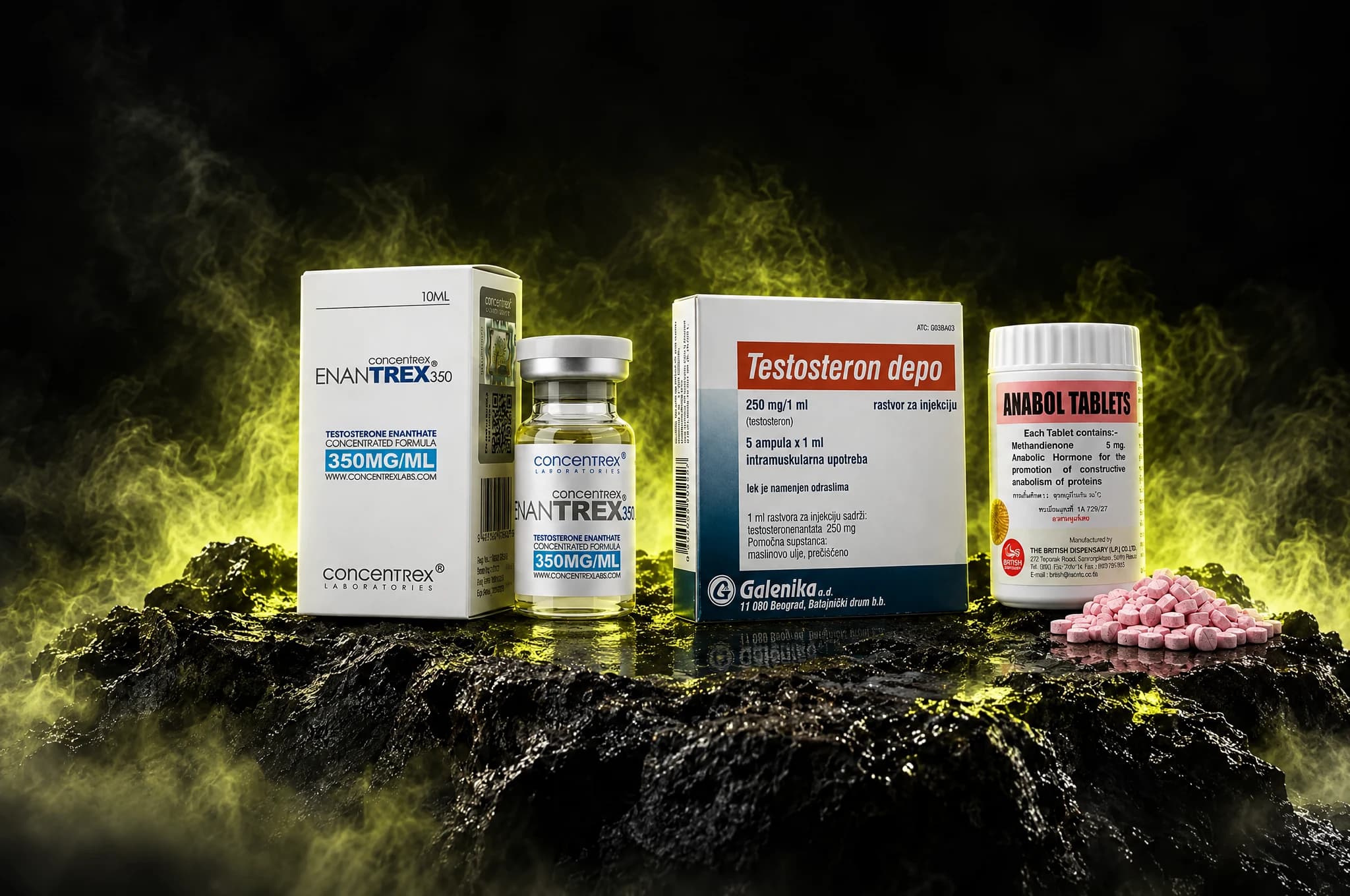 MASAPURA — selecție de produse în lumină dramatică de studio