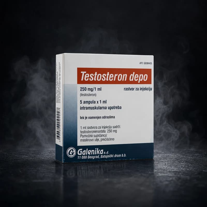 Testosteron Depo 250mg/ml 1x1ml Fiole de la Galenika